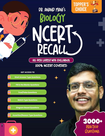 NCERT Biology Recall Book for NEET 2025 | Class 11 & 12 | All types of Questions Included | Based on Latest NCERT Syllabus | Added Topics Included